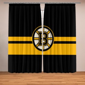 Фотошторы с принтом BOSTON BRUINS NHL в Санкт-Петербурге, Блэкаут (светозащита 90%) / Габардин (светозащита 40% | 2 полотна шириной по 145 см; Высота 200-300 см; Крепление: шторная лента (на крючки); | black | boston | bruins | hockey | ice | logo | nhl | sport | usa | бостон | брюинз | логотип | нхл | спорт | хоккей