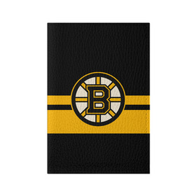 Обложка для паспорта матовая кожа с принтом BOSTON BRUINS NHL в Санкт-Петербурге, натуральная матовая кожа | размер 19,3 х 13,7 см; прозрачные пластиковые крепления | Тематика изображения на принте: black | boston | bruins | hockey | ice | logo | nhl | sport | usa | бостон | брюинз | логотип | нхл | спорт | хоккей
