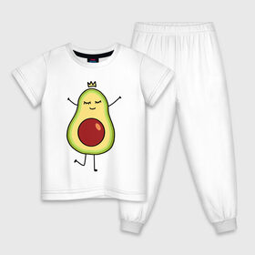Детская пижама хлопок с принтом Милое авокадо в Санкт-Петербурге, 100% хлопок |  брюки и футболка прямого кроя, без карманов, на брюках мягкая резинка на поясе и по низу штанин
 | авокадо | милое