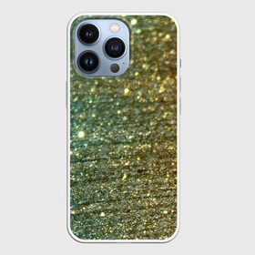 Чехол для iPhone 13 Pro с принтом Бирюзовый блеск в Санкт-Петербурге,  |  | бирюзовый | блеск | блестящая пыль | зелёный | стразы