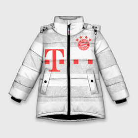 Зимняя куртка для девочек 3D с принтом FC Bayern Munchen в Санкт-Петербурге, ткань верха — 100% полиэстер; подклад — 100% полиэстер, утеплитель — 100% полиэстер. | длина ниже бедра, удлиненная спинка, воротник стойка и отстегивающийся капюшон. Есть боковые карманы с листочкой на кнопках, утяжки по низу изделия и внутренний карман на молнии. 

Предусмотрены светоотражающий принт на спинке, радужный светоотражающий элемент на пуллере молнии и на резинке для утяжки. | bayern | bayern amateure | bayern munchen | champions league | fc bayern munchen | germany | munchen | бавария | германия | левандовски | лига чемпионов | мюнхен | рибери | роббен