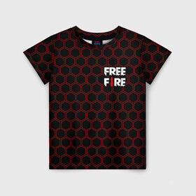 Детская футболка 3D с принтом FREE FIRE / ФРИ ФАЕР в Санкт-Петербурге, 100% гипоаллергенный полиэфир | прямой крой, круглый вырез горловины, длина до линии бедер, чуть спущенное плечо, ткань немного тянется | afth | ahb | ahbafth | fire | fps | free | freefire | garena | logo | master | mobile | online | акуу | акууашку | ашку | гарена | игра | игры | лого | логотип | логотипы | мастер | мобильная | нож | онлайн | символ | символы | фаер | фире | фпс 