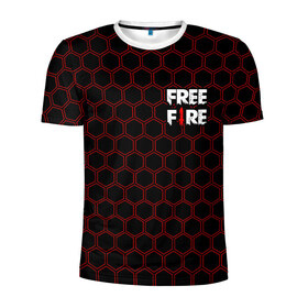 Мужская футболка 3D спортивная с принтом FREE FIRE / ФРИ ФАЕР в Санкт-Петербурге, 100% полиэстер с улучшенными характеристиками | приталенный силуэт, круглая горловина, широкие плечи, сужается к линии бедра | afth | ahb | ahbafth | fire | fps | free | freefire | garena | logo | master | mobile | online | акуу | акууашку | ашку | гарена | игра | игры | лого | логотип | логотипы | мастер | мобильная | нож | онлайн | символ | символы | фаер | фире | фпс 