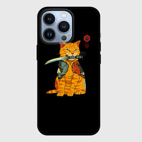 Чехол для iPhone 13 Pro с принтом Котик в Санкт-Петербурге,  |  | животное | зверь | катана | кот | котейка | котик | котэ | лайки | лапка | мем | мемы | милый кот | мяу | неон | нож | отпечаток | след
