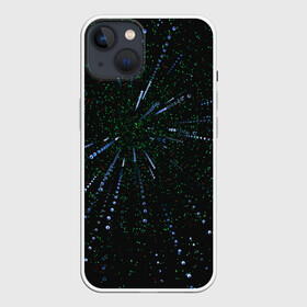 Чехол для iPhone 13 с принтом Свет сияние погружение блики в Санкт-Петербурге,  |  | абстракция | блики | звезды | космос | линии | погружение | полет | путь | свет | сияние | темный | точки