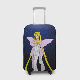 Чехол для чемодана 3D с принтом Принцесса Серенити в Санкт-Петербурге, 86% полиэфир, 14% спандекс | двустороннее нанесение принта, прорези для ручек и колес | bunny | luna | princess | sailormoon | serenity | stars | tsukino | usagi | wings | ангел | девушка | детские | звездная | звезды | королева | корона | космические | крылья | луна | любовь | малышка | радуга | сейлормун | токио | усаги