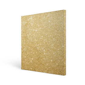 Холст квадратный с принтом Золотой песок в Санкт-Петербурге, 100% ПВХ |  | блеск | блёстки | золото | песок | розовое золото | розовый | сияние | стразы
