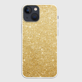 Чехол для iPhone 13 mini с принтом Золотой песок в Санкт-Петербурге,  |  | блеск | блёстки | золото | песок | розовое золото | розовый | сияние | стразы
