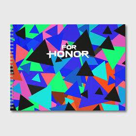 Альбом для рисования с принтом FOR HONOR в Санкт-Петербурге, 100% бумага
 | матовая бумага, плотность 200 мг. | for honor | game | за честь | игра | онор | фор хонор