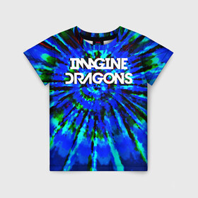 Детская футболка 3D с принтом IMAGINE DRAGONS в Санкт-Петербурге, 100% гипоаллергенный полиэфир | прямой крой, круглый вырез горловины, длина до линии бедер, чуть спущенное плечо, ткань немного тянется | dan reynolds | imagine dragons | rock | дэн рейнольдс | рок