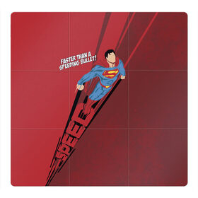 Магнитный плакат 3Х3 с принтом SPEED в Санкт-Петербурге, Полимерный материал с магнитным слоем | 9 деталей размером 9*9 см | man | steel | superman | vdzajul | супермен | супермэн