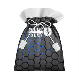 Подарочный 3D мешок с принтом PUBLIC ENEMY в Санкт-Петербурге, 100% полиэстер | Размер: 29*39 см | Тематика изображения на принте: public enemy | rap | музыка | паблик энеми | рэп