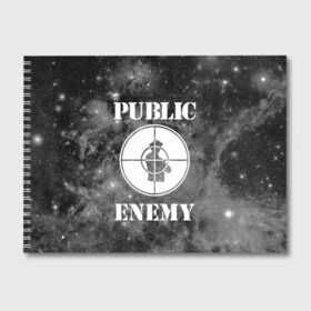 Альбом для рисования с принтом PUBLIC ENEMY в Санкт-Петербурге, 100% бумага
 | матовая бумага, плотность 200 мг. | Тематика изображения на принте: public enemy | rap | музыка | паблик энеми | рэп