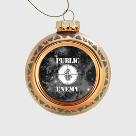 Стеклянный ёлочный шар с принтом PUBLIC ENEMY в Санкт-Петербурге, Стекло | Диаметр: 80 мм | Тематика изображения на принте: public enemy | rap | музыка | паблик энеми | рэп