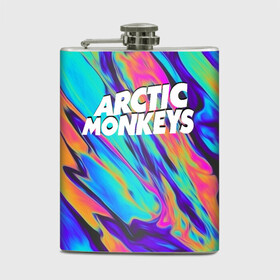 Фляга с принтом ARCTIC MONKEYS в Санкт-Петербурге, металлический корпус | емкость 0,22 л, размер 125 х 94 мм. Виниловая наклейка запечатывается полностью | alex turner | arctic monkeys | rock | алекс тернер | арктик манкис | рок