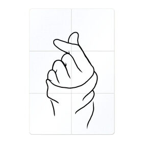Магнитный плакат 2Х3 с принтом Жест любви в Санкт-Петербурге, Полимерный материал с магнитным слоем | 6 деталей размером 9*9 см | арт | два пальца | жест | жест любви | знак | знак любви | кулак | любовь | палец | пальцы | рисунок | сердце