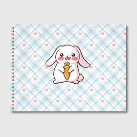 Альбом для рисования с принтом Милый зайка в Санкт-Петербурге, 100% бумага
 | матовая бумага, плотность 200 мг. | веган | вегетарианец | животное | зайцы | зайчик | зайчонок | заяц | кролик | кроль | крольчонок | овощи | пушистик