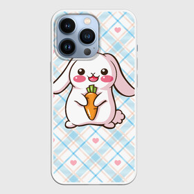 Чехол для iPhone 13 Pro с принтом Милый зайка в Санкт-Петербурге,  |  | веган | вегетарианец | животное | зайцы | зайчик | зайчонок | заяц | кролик | кроль | крольчонок | овощи | пушистик