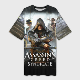 Платье-футболка 3D с принтом Assassin’s Creed в Санкт-Петербурге,  |  | asasins | slayer | асасин | ассасин крид | ассассин | тамплиеры