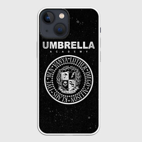 Чехол для iPhone 13 mini с принтом Академия Амбрелла в Санкт-Петербурге,  |  | the umbrella academy | umbrella | академия амбрелла | амбрелла | герб | зонтик