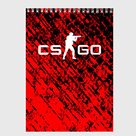 Скетчбук с принтом CS GO в Санкт-Петербурге, 100% бумага
 | 48 листов, плотность листов — 100 г/м2, плотность картонной обложки — 250 г/м2. Листы скреплены сверху удобной пружинной спиралью | counter strike | cs go | cs:go | esport | faze clan | game | geometry | texture | геометрия | игра | киберспорт | кс го | кс гоу | текстура | фазе клан