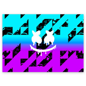 Поздравительная открытка с принтом Fortnite Marshmello. в Санкт-Петербурге, 100% бумага | плотность бумаги 280 г/м2, матовая, на обратной стороне линовка и место для марки
 | archetype | fortnite | fortnite x | game | ikonik | marshmello | raven | архетип | ворон | игра | иконик | маршмелло | фортнайт