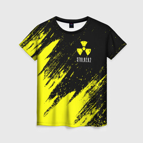 Женская футболка 3D с принтом STALKER 2 / СТАЛКЕР 2 в Санкт-Петербурге, 100% полиэфир ( синтетическое хлопкоподобное полотно) | прямой крой, круглый вырез горловины, длина до линии бедер | biohazard | chernobyl | cnfkrth | logo | radiation | s.t.a.l.k.e.r. | s.t.a.l.k.e.r.2 | stalker | stalker2 | биохазард | игра | игры | лого | логотип | логотипы | радиация | с.т.а.л.к.е.р | с.т.а.л.к.е.р.2 | символ | сталкер | сталкер2 | черн