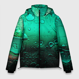 Мужская зимняя куртка 3D с принтом Зеленые капли клетки в Санкт-Петербурге, верх — 100% полиэстер; подкладка — 100% полиэстер; утеплитель — 100% полиэстер | длина ниже бедра, свободный силуэт Оверсайз. Есть воротник-стойка, отстегивающийся капюшон и ветрозащитная планка. 

Боковые карманы с листочкой на кнопках и внутренний карман на молнии. | биология | вода | градиент | для всех | дождь | капли | клетки | летний | на каждый день | обычный | окно | поверхность | повседневный | размытость | роса | стекло