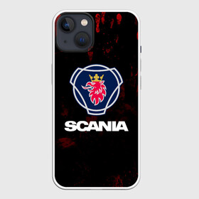 Чехол для iPhone 13 с принтом Scania в Санкт-Петербурге,  |  | scania | автобус | грузовик | дальнобой | дальнобойщик | лев | скания | фура | шведское авто