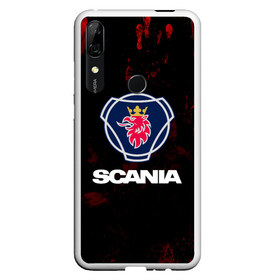 Чехол для Honor P Smart Z с принтом Scania в Санкт-Петербурге, Силикон | Область печати: задняя сторона чехла, без боковых панелей | Тематика изображения на принте: scania | автобус | грузовик | дальнобой | дальнобойщик | лев | скания | фура | шведское авто