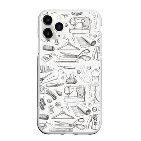 Чехол для iPhone 11 Pro Max матовый с принтом для швеи в Санкт-Петербурге, Силикон |  | handmade | иголка | инструменты для шитья | хэндмэйд | швея | шить
