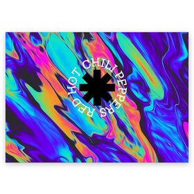 Поздравительная открытка с принтом Red Hot Chili Peppers в Санкт-Петербурге, 100% бумага | плотность бумаги 280 г/м2, матовая, на обратной стороне линовка и место для марки
 | Тематика изображения на принте: music | red hot chili peppers | rhcp | rock | музыка | перцы | рок