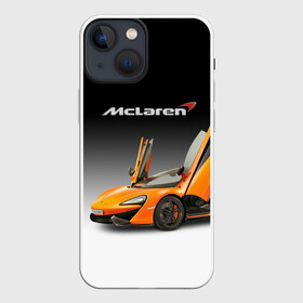 Чехол для iPhone 13 mini с принтом McLaren в Санкт-Петербурге,  |  | bolide | car | mclaren | motorsport | power | prestige | автомобиль | автоспорт | болид | мощь | престиж