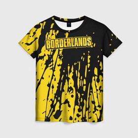 Женская футболка 3D с принтом  Borderlands в Санкт-Петербурге, 100% полиэфир ( синтетическое хлопкоподобное полотно) | прямой крой, круглый вырез горловины, длина до линии бедер | 2k | bl | bl3 | borderlands | legendary | lilith | loot | looter shooter | pc | review | zombie island | брик | лилит | мордекай | пограничье | роланд