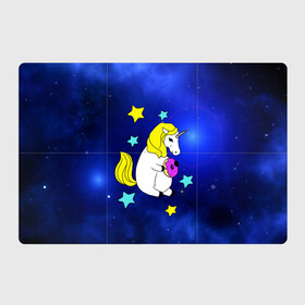 Магнитный плакат 3Х2 с принтом Звездный Единорог в Санкт-Петербурге, Полимерный материал с магнитным слоем | 6 деталей размером 9*9 см | angel | stars | unicorn | wings | ангел | блестящие | вселенная | галактика | детские | донат | еда | единорог | единорожки | звезды | копыта | космический | лошадка | лошадь | луна | малыш | неоновые | пегас | пони