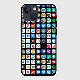 Чехол для iPhone 13 mini с принтом Iphone and Apps Icons в Санкт-Петербурге,  |  | android | apk | apps | icon | iphone | iphone and apps icons | social | айфон | андроид | значок | приложение
