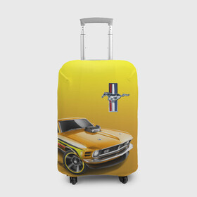Чехол для чемодана 3D с принтом Mustang в Санкт-Петербурге, 86% полиэфир, 14% спандекс | двустороннее нанесение принта, прорези для ручек и колес | car | hoofs | horse | mane | motorsport | mustang | power | prestige | tail | usa | автомобиль | автоспорт | грива | конь | копыта | лошадь | мощь | мустанг | престиж | сша | хвост