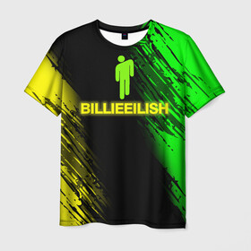Мужская футболка 3D с принтом BILLIE EILISH в Санкт-Петербурге, 100% полиэфир | прямой крой, круглый вырез горловины, длина до линии бедер | blohsh | ghoul | билли | билли айлиш