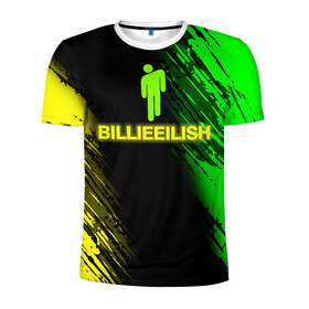Мужская футболка 3D спортивная с принтом BILLIE EILISH в Санкт-Петербурге, 100% полиэстер с улучшенными характеристиками | приталенный силуэт, круглая горловина, широкие плечи, сужается к линии бедра | blohsh | ghoul | билли | билли айлиш