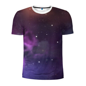 Мужская футболка 3D спортивная с принтом Космические туманности в Санкт-Петербурге, 100% полиэстер с улучшенными характеристиками | приталенный силуэт, круглая горловина, широкие плечи, сужается к линии бедра | арт | звёзды | космос | красный | облако | оранжевый | розовый | синий | сияние | темный | туманность | фиолетовый | черный | яркие цвета