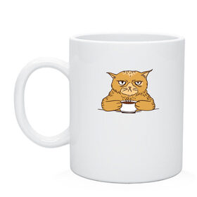 Кружка с принтом Grumpy Cat Coffee в Санкт-Петербурге, керамика | объем — 330 мл, диаметр — 80 мм. Принт наносится на бока кружки, можно сделать два разных изображения | Тематика изображения на принте: cat | coffee | grumpy | hot | kitten | kitty | pussycat | ароматный | горячий | грампи | злой | киса | кот | котик | котэ | кофе | кофеек | кошка | кружка | милый | не выспался | недовольный | прикол | сердитый | сонный | чашка