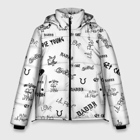 Мужская зимняя куртка 3D с принтом Lil Peep в Санкт-Петербурге, верх — 100% полиэстер; подкладка — 100% полиэстер; утеплитель — 100% полиэстер | длина ниже бедра, свободный силуэт Оверсайз. Есть воротник-стойка, отстегивающийся капюшон и ветрозащитная планка. 

Боковые карманы с листочкой на кнопках и внутренний карман на молнии. | Тематика изображения на принте: benz truck | emo rap | gbc | gustav elijah ahr | hip hop | lil | lil peep | lil tracy | lilpeep | peep | rap | rip | густав элайджа | лил пип