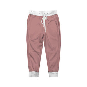 Детские брюки 3D с принтом Розовый в Санкт-Петербурге, 100% полиэстер | манжеты по низу, эластичный пояс регулируется шнурком, по бокам два кармана без застежек, внутренняя часть кармана из мелкой сетки | однотонное | однотонный | розово коричневое | розовое | розовый