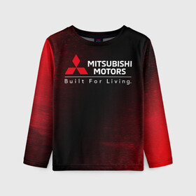 Детский лонгслив 3D с принтом MITSUBISHI / МИТСУБИСИ в Санкт-Петербурге, 100% полиэстер | длинные рукава, круглый вырез горловины, полуприлегающий силуэт
 | auto | lancer | logo | mitsubishi | mitsubisi | moto | motors | outlander | pajero | sport | авто | аутлендер | лансер | лого | логотип | марка | митсубиси | митсубиши | мото | моторс | паджеро | серия | символ | символы | спорт | ьшеыгишырш