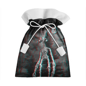 Подарочный 3D мешок с принтом Siren Head Horror в Санкт-Петербурге, 100% полиэстер | Размер: 29*39 см | glitch | glitch siren head | rgb | siren head | sirena | глитч | глич | ретро | сирейноголовый | сирена | сиреноголовый