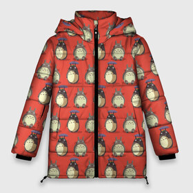 Женская зимняя куртка 3D с принтом Маленькие Тоторо 5 в Санкт-Петербурге, верх — 100% полиэстер; подкладка — 100% полиэстер; утеплитель — 100% полиэстер | длина ниже бедра, силуэт Оверсайз. Есть воротник-стойка, отстегивающийся капюшон и ветрозащитная планка. 

Боковые карманы с листочкой на кнопках и внутренний карман на молнии | маленькие | миядзаки | мой | сосед | тоторо | тролль | хаяо