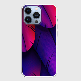 Чехол для iPhone 13 Pro с принтом Tropics в Санкт-Петербурге,  |  | purple | абстрактный | абстракция | геометрический рисунок | геометрия | индиго | корея | кружево | листья | лого | неон | неоновая | неоновое | неоновые листья | неоновый | пальмы | рисунок | текстура