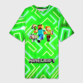 Платье-футболка 3D с принтом Майнкрафт   Minecraft в Санкт-Петербурге,  |  | alex | creeper | dungeons | minecraft | piggy | steve | алекс | бой | гаст | герои | детские | зелень | зомби | крипер | логотипигры | майнкрафт | мобы | неоновый | песочница | пигги | пиксельный | подземелья | популярные