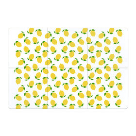 Магнитный плакат 3Х2 с принтом ЛИМОННАЯ в Санкт-Петербурге, Полимерный материал с магнитным слоем | 6 деталей размером 9*9 см | food | lemon | pattern | еда | желтая | лемоны | лимоны | паттерн