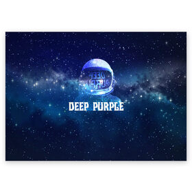 Поздравительная открытка с принтом Deep Purple Whoosh! в Санкт-Петербурге, 100% бумага | плотность бумаги 280 г/м2, матовая, на обратной стороне линовка и место для марки
 | Тематика изображения на принте: 2020 | cover | deep | galaxy | hard | logo | metal | music | new album | purple | rock | space | whoosh | дип | звезды | космонавт | космос | легендарная | легендарный | лого | метал | музыка | новый альбом | обложка | пепл | перпл | рок |